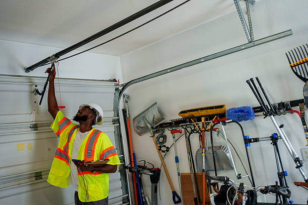 Professional Garage Door Roller Replacement technician working in Leon County County, TX